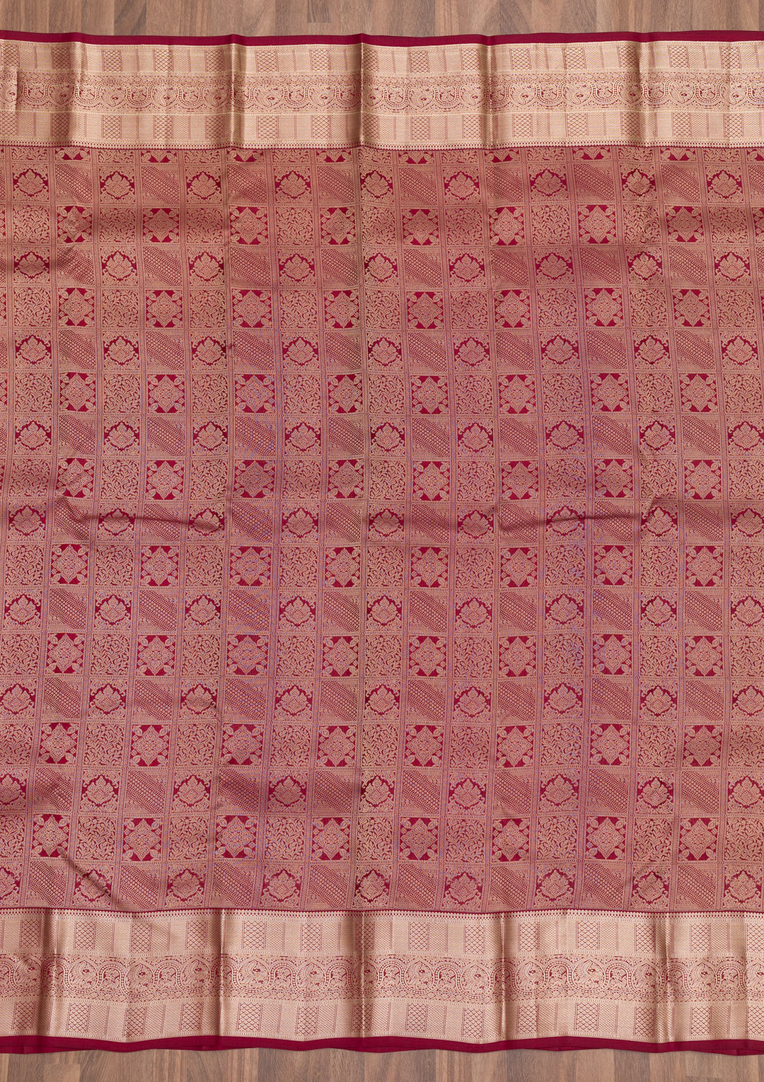 Maroon Zariwork Pure Silk Saree