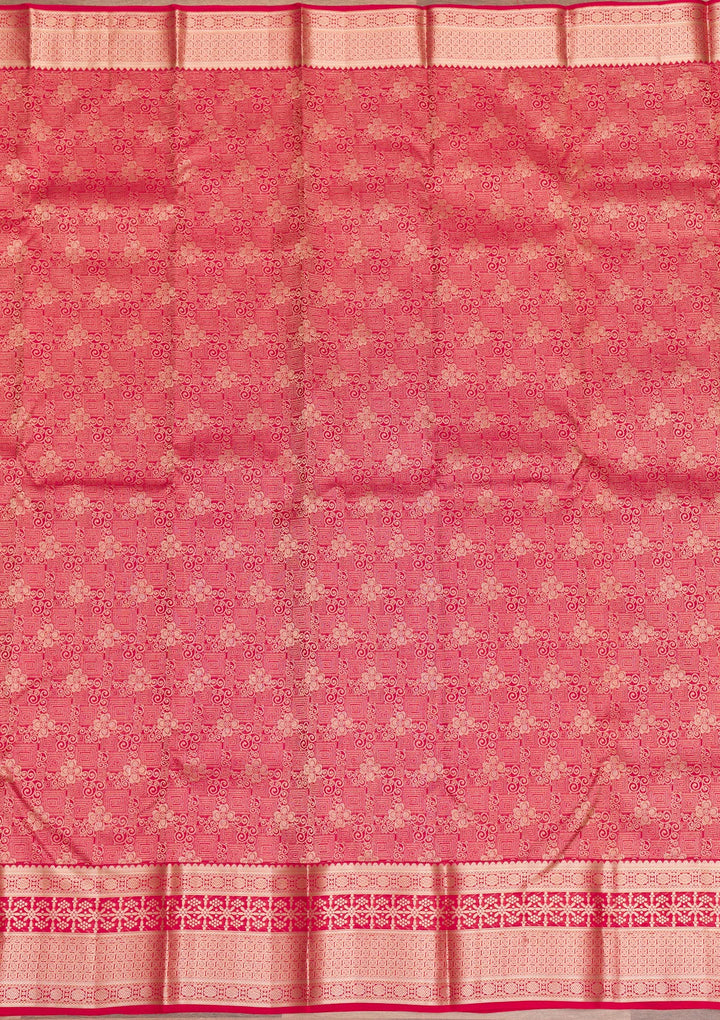 Maroon Zariwork Pure Silk Saree-Koskii