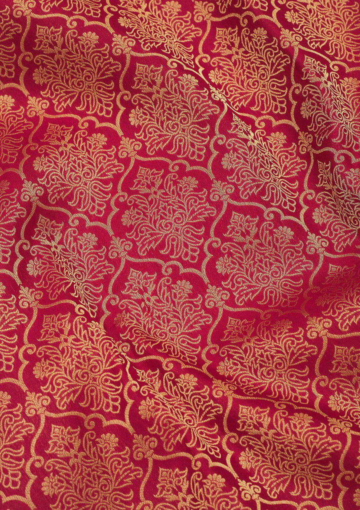 Maroon Zariwork Pure Silk Saree