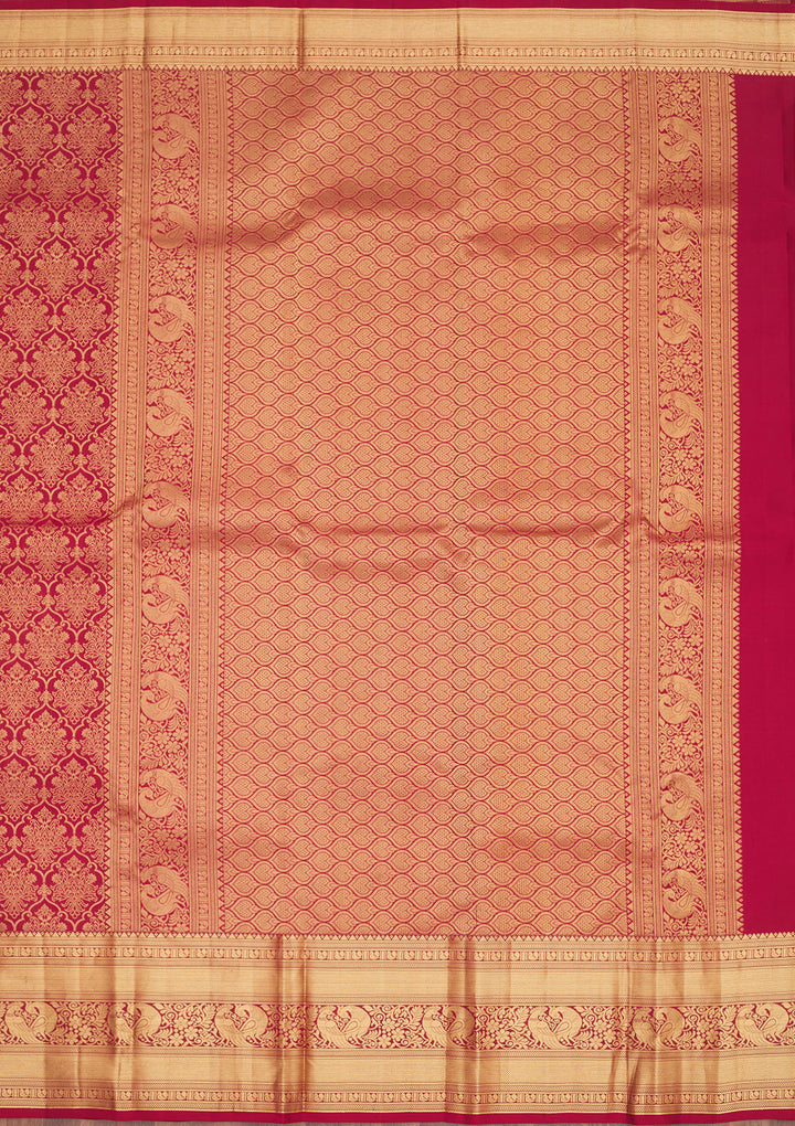 Maroon Zariwork Pure Silk Saree