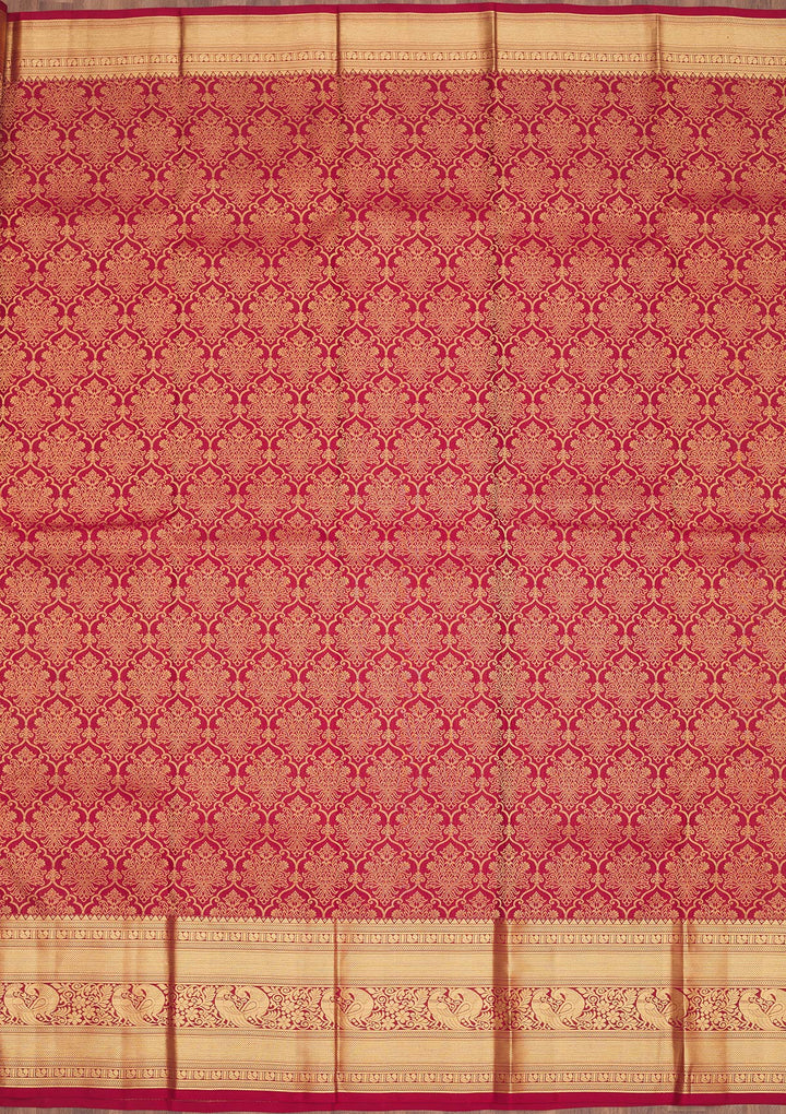 Maroon Zariwork Pure Silk Saree
