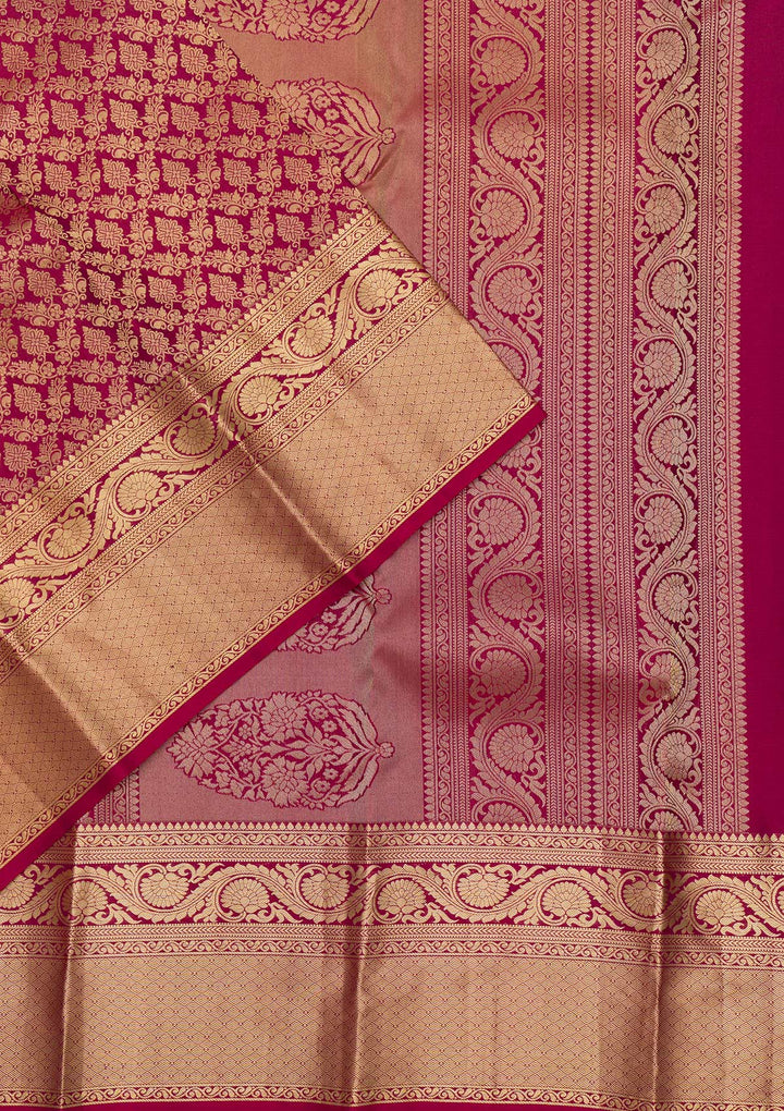 Maroon Zariwork Pure Silk Saree