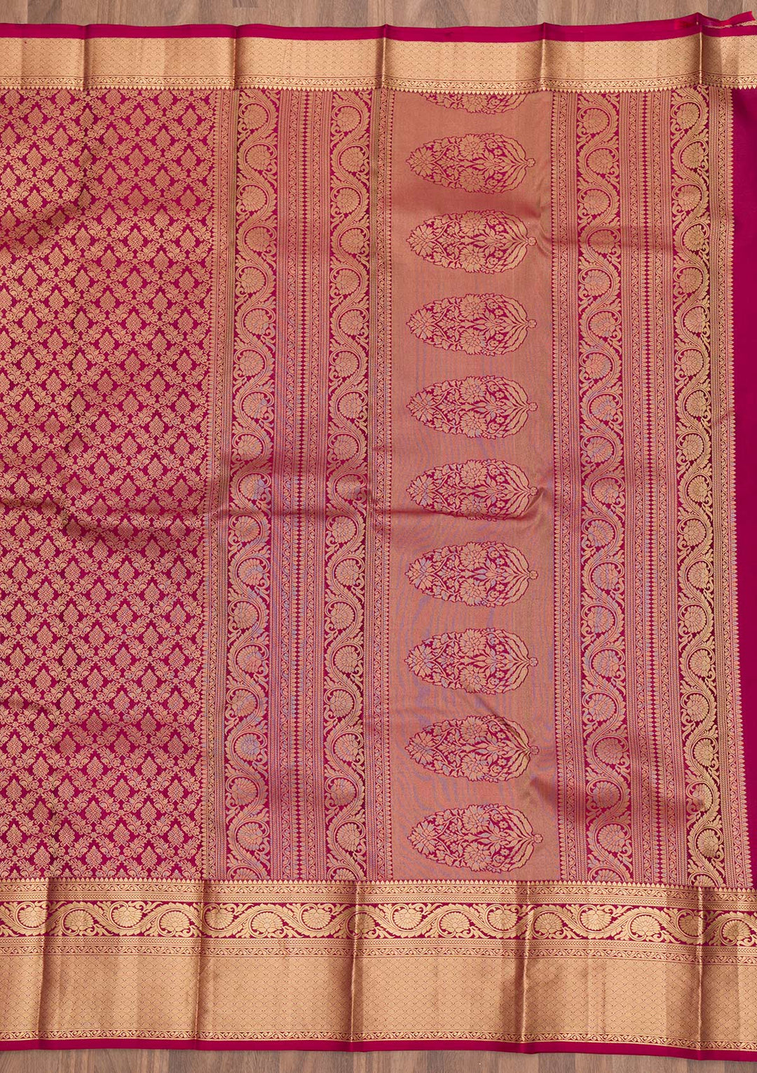 Maroon Zariwork Pure Silk Saree