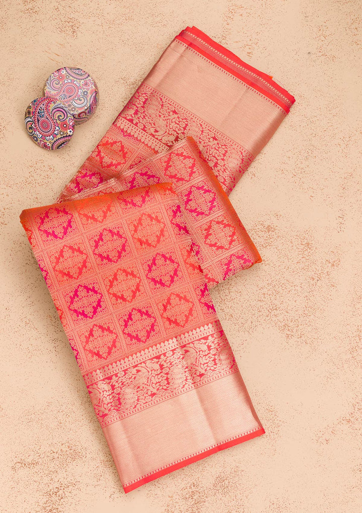 Maroon Zariwork Kanjivaram Pure Silk Saree