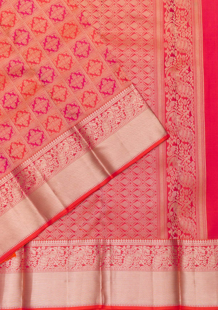 Maroon Zariwork Kanjivaram Pure Silk Saree