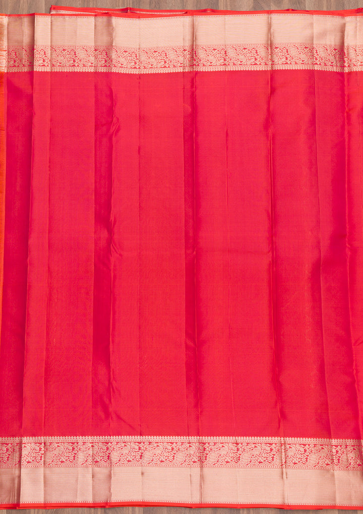 Maroon Zariwork Kanjivaram Pure Silk Saree