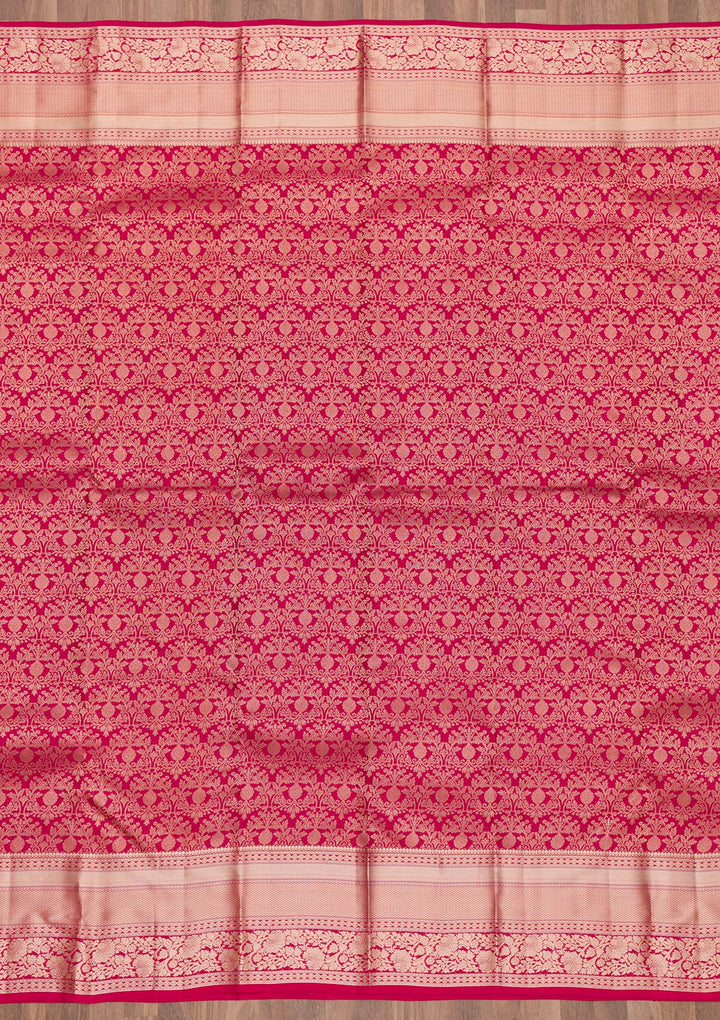 Maroon Zariwork Pure Silk Saree