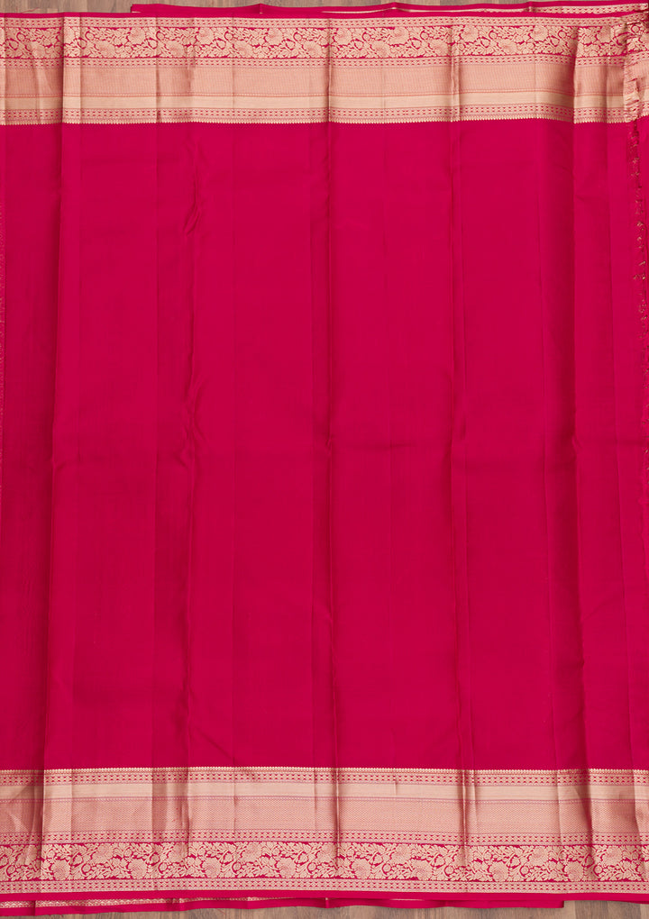 Maroon Zariwork Pure Silk Saree