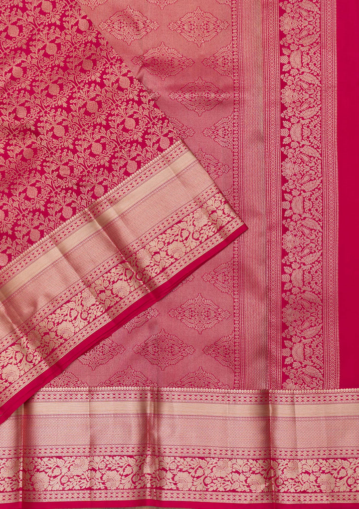 Maroon Zariwork Pure Silk Saree