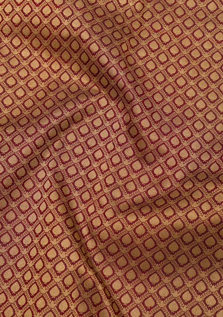 Maroon Zariwork Pure Silk Saree