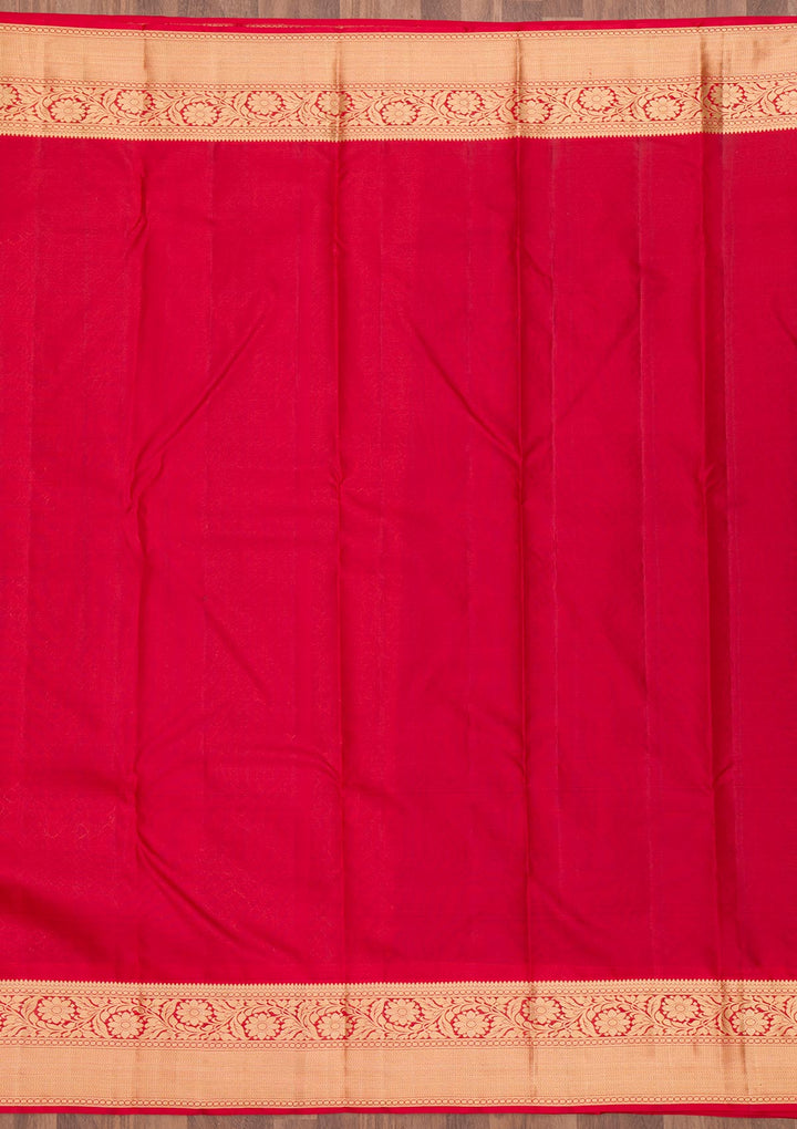 Maroon Zariwork Pure Silk Saree