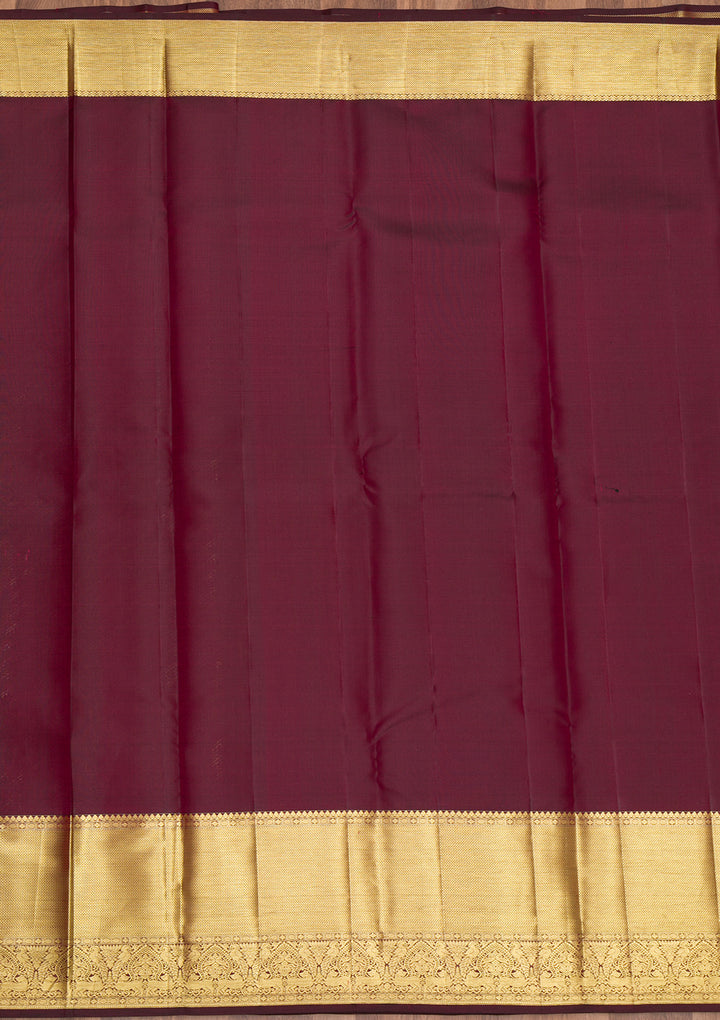 Maroon Zariwork Pure Silk Saree