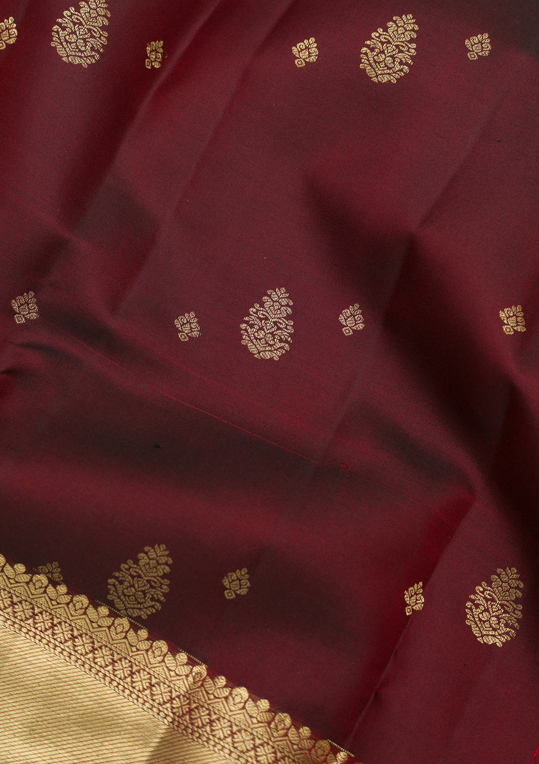 Maroon Zariwork Pure Silk Saree