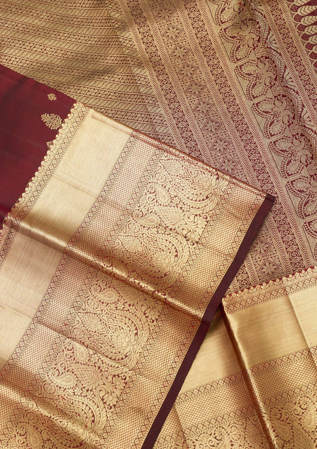 Maroon Zariwork Pure Silk Saree