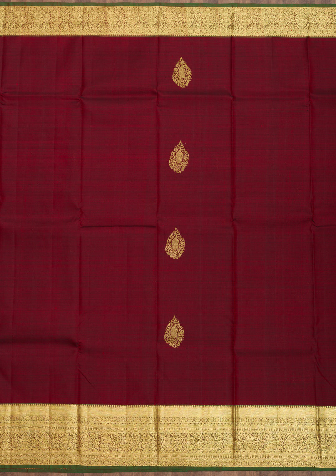 Maroon Zariwork Pure Silk Saree