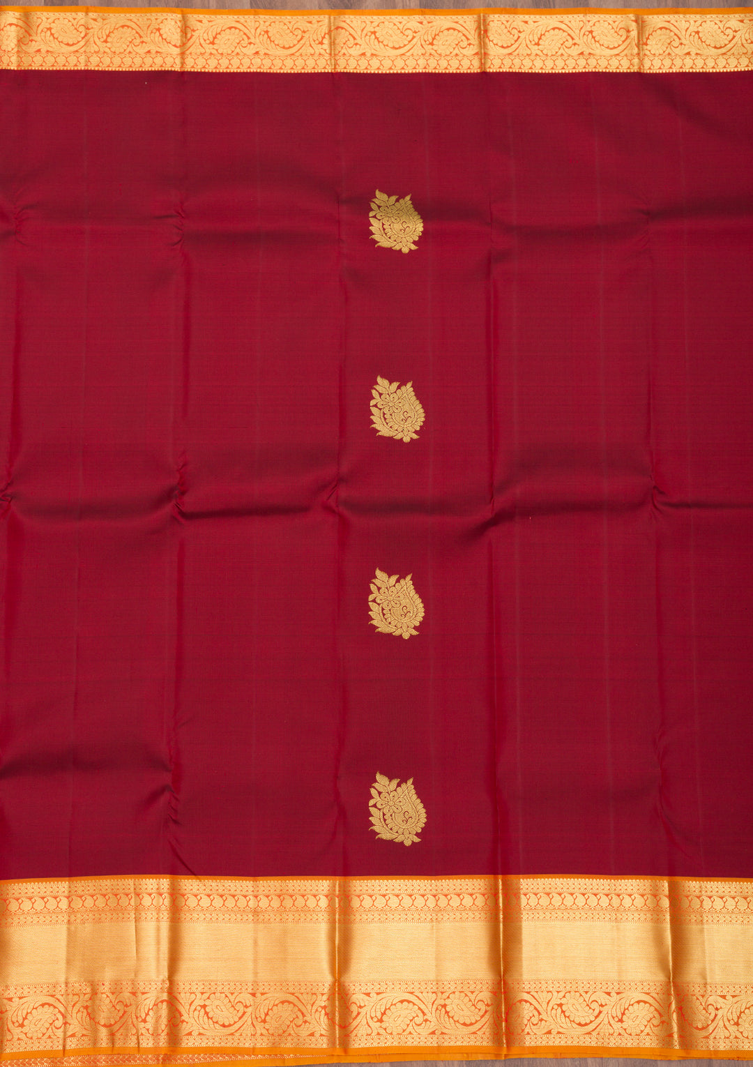 Maroon Zariwork Pure Silk Saree