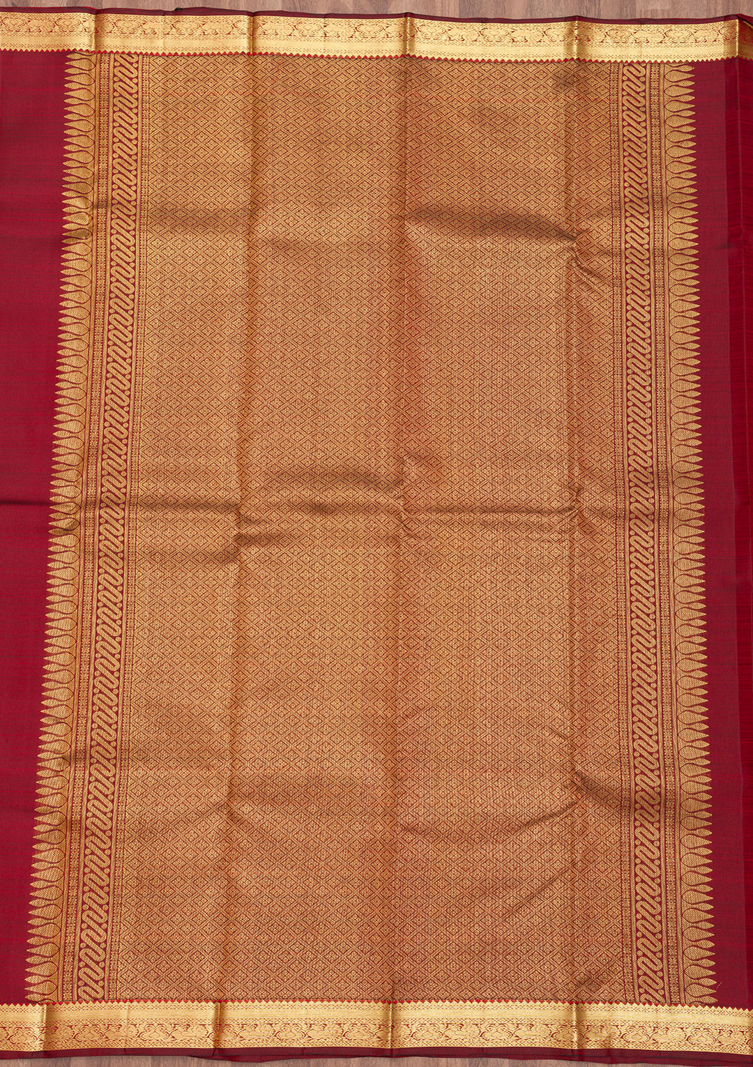 Maroon Zariwork Pure Silk Saree