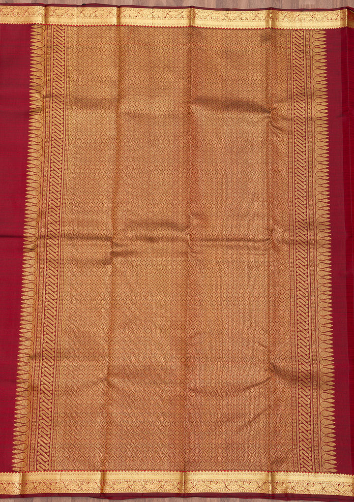 Maroon Zariwork Pure Silk Saree