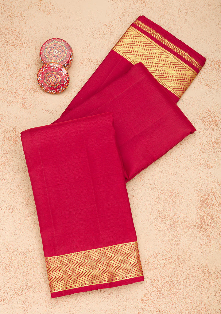 Maroon Zariwork Pure Silk Saree