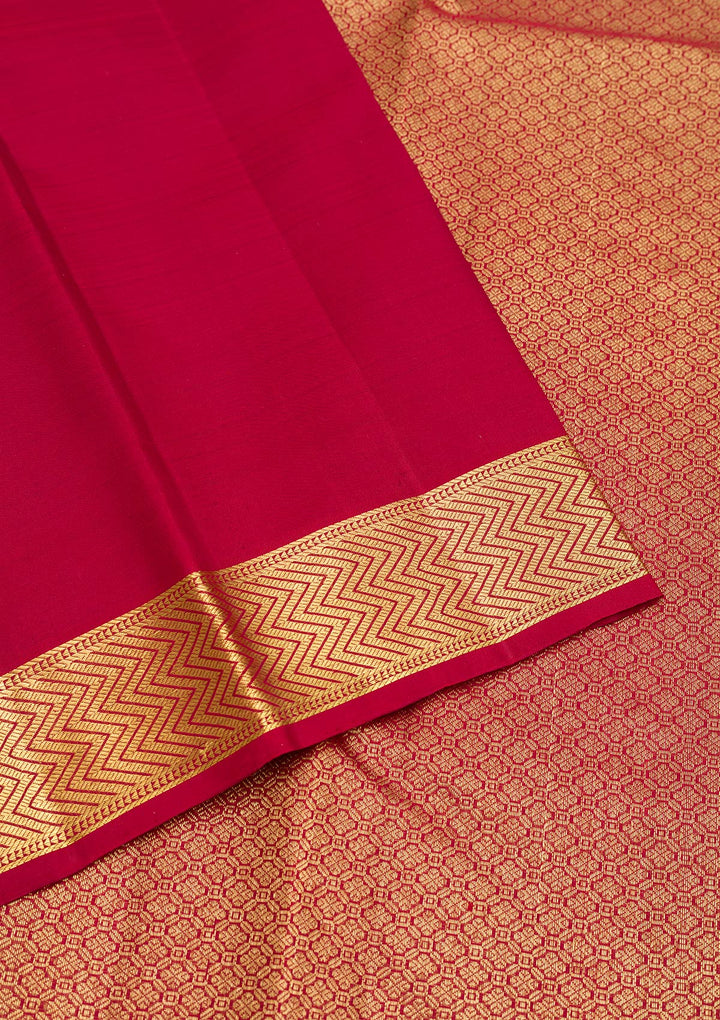Maroon Zariwork Pure Silk Saree