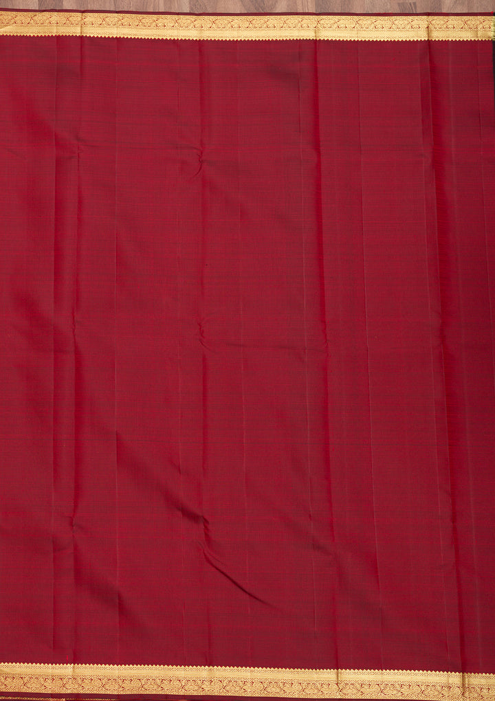 Maroon Zariwork Kanjivaram Pure Silk Saree