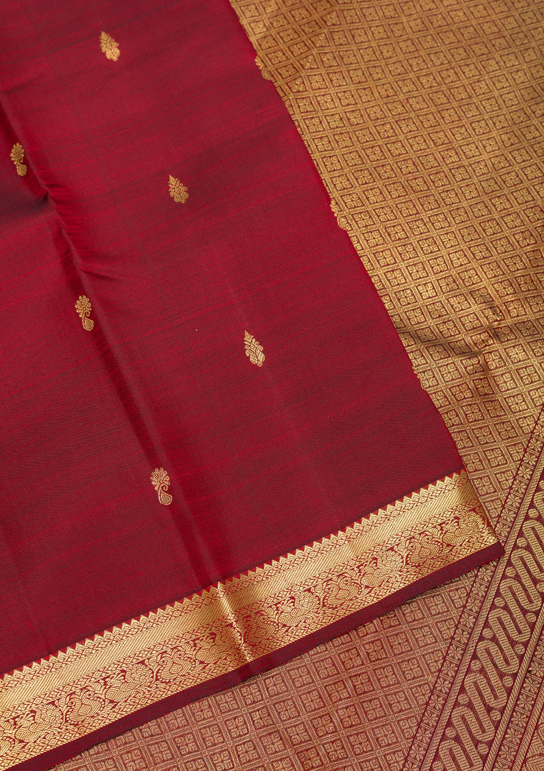 Maroon Zariwork Kanjivaram Pure Silk Saree