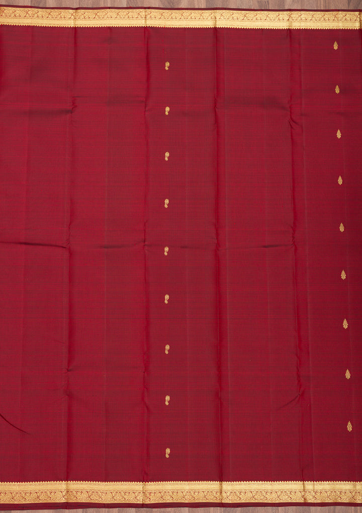 Maroon Zariwork Kanjivaram Pure Silk Saree