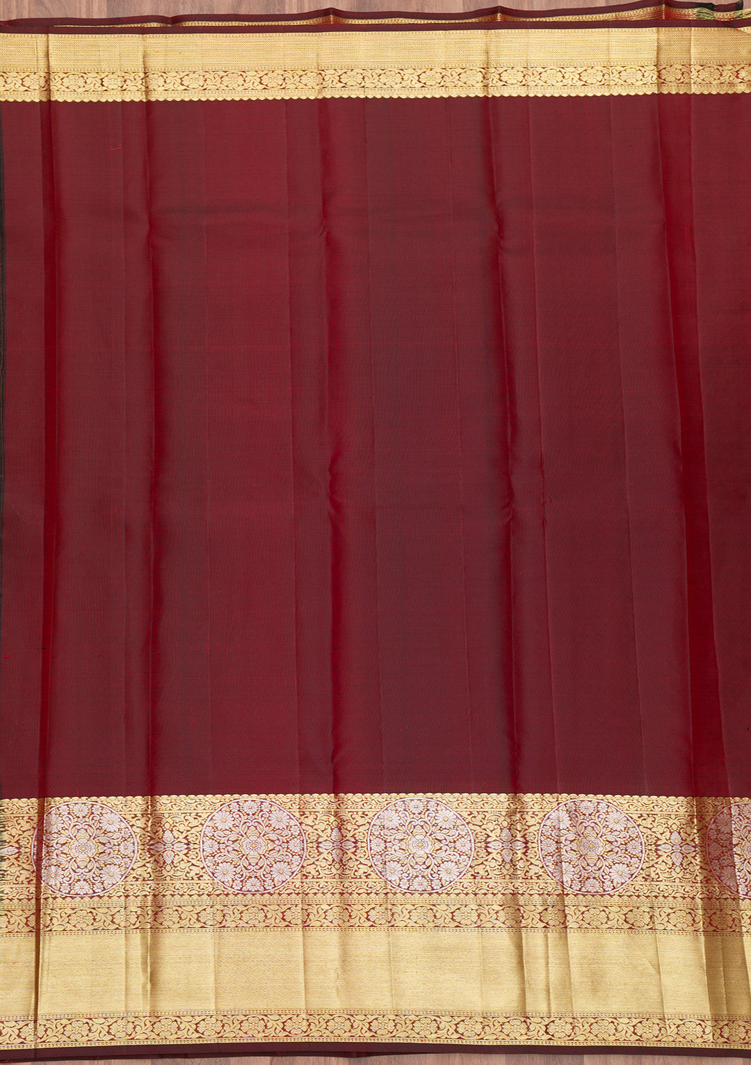 Maroon Zariwork Pure Silk Saree