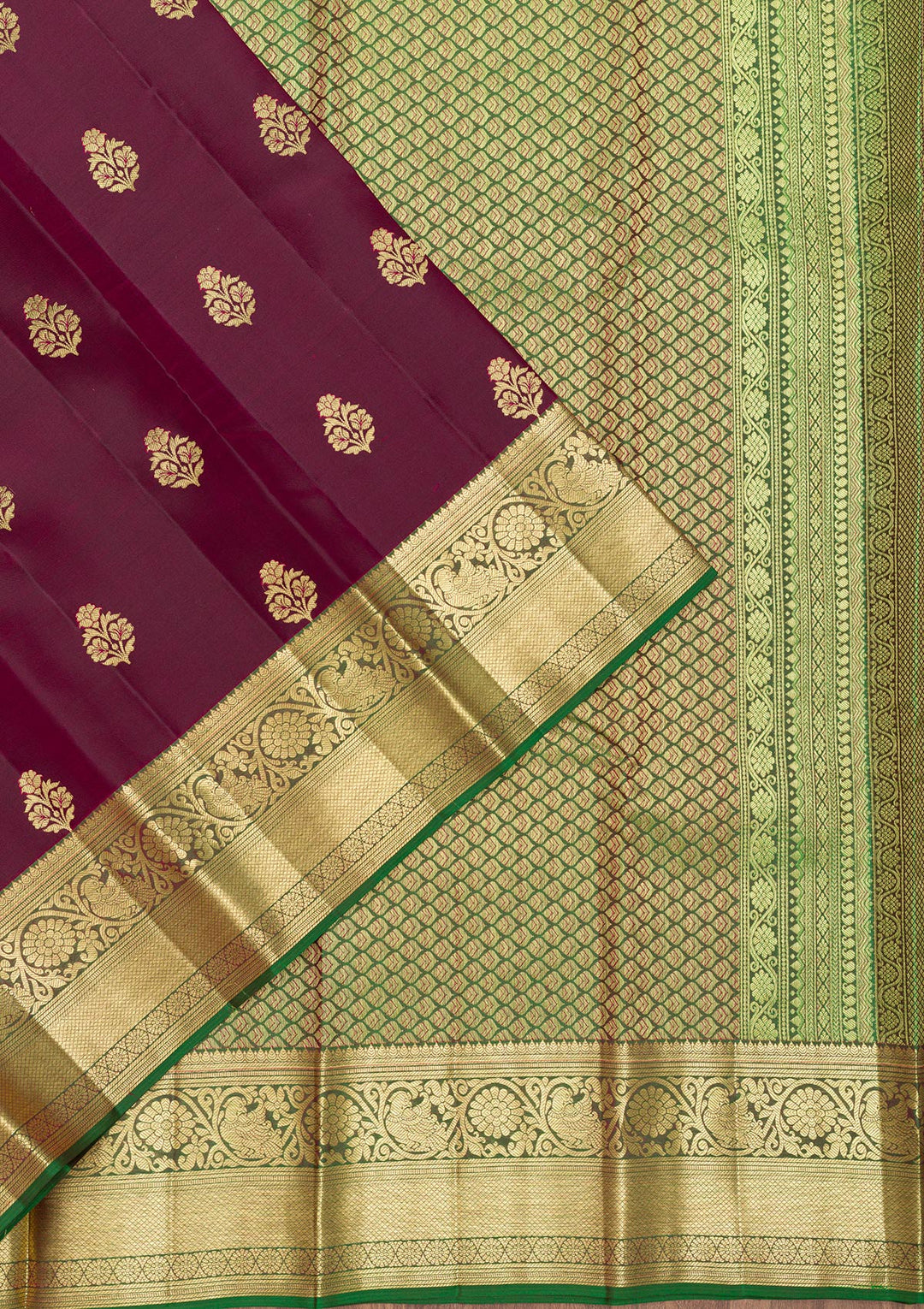 Maroon Zariwork Pure Silk Saree