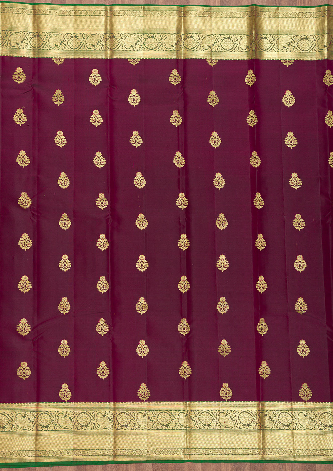 Maroon Zariwork Pure Silk Saree