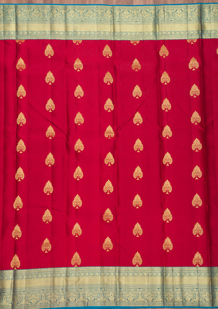 Maroon Zariwork Banarasi Pure Silk Saree