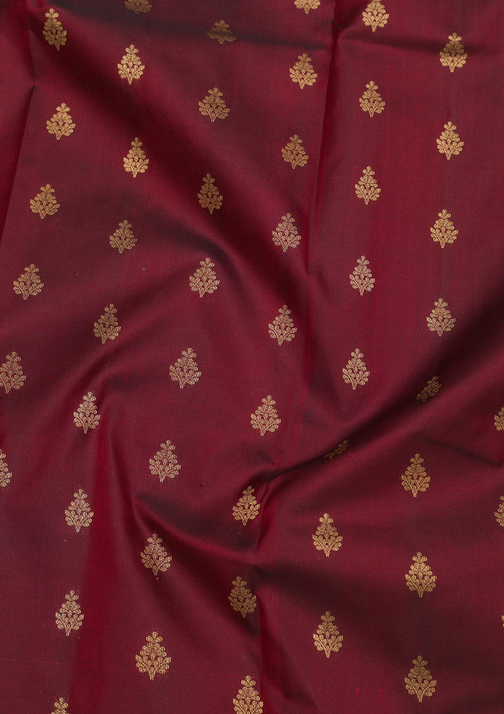 Maroon Zariwork Pure Silk Saree