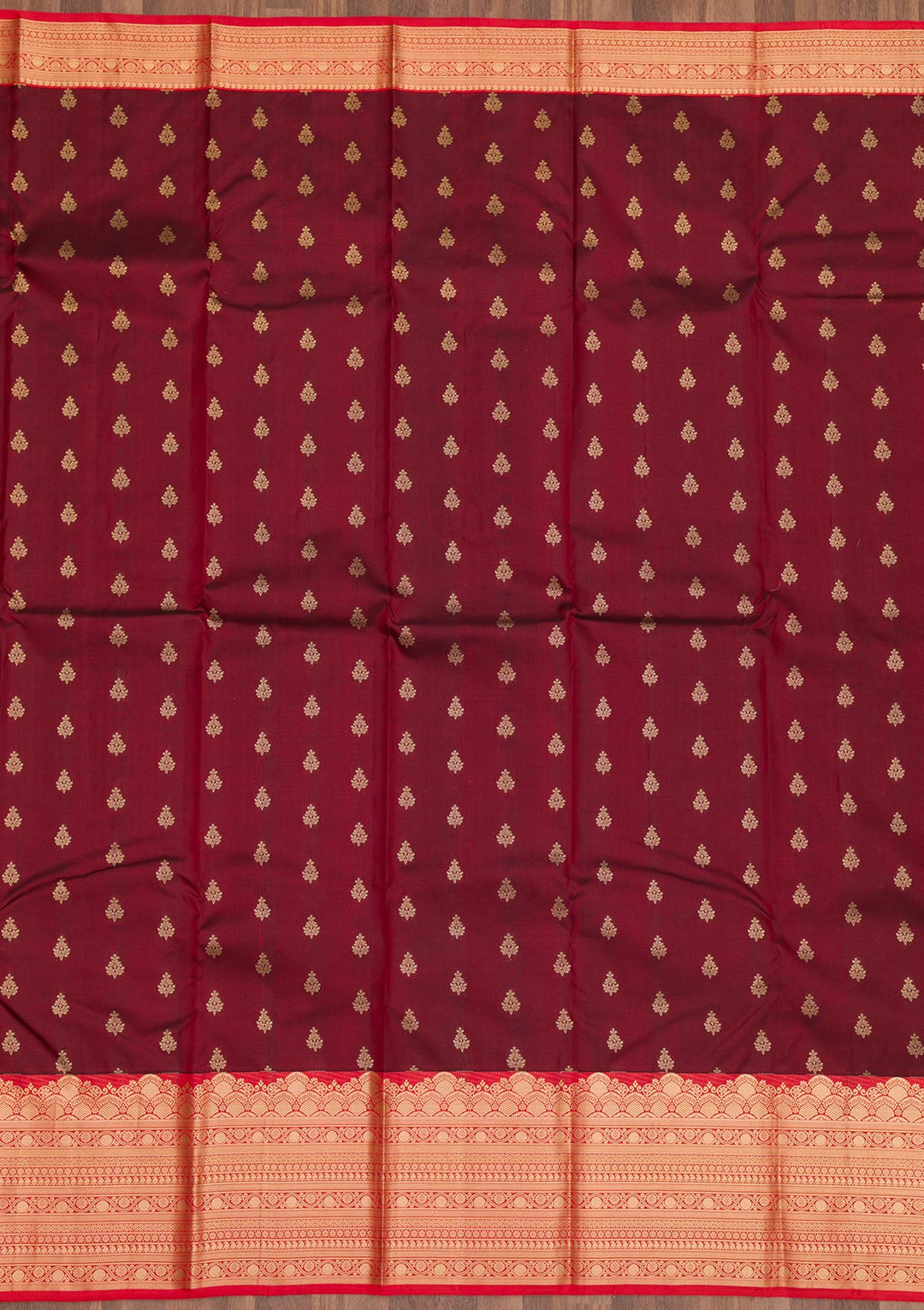 Maroon Zariwork Pure Silk Saree