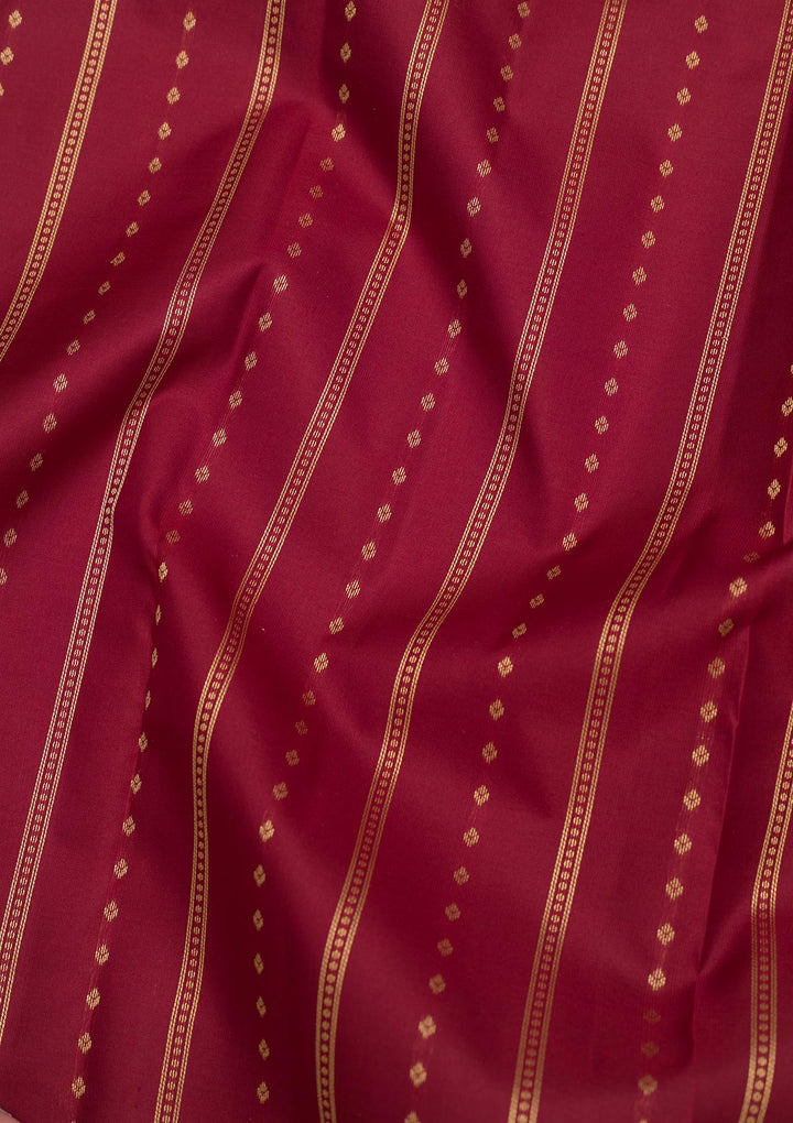 Maroon Zariwork Pure Silk Saree