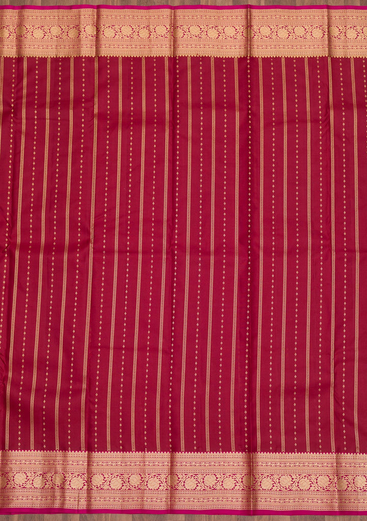Maroon Zariwork Pure Silk Saree