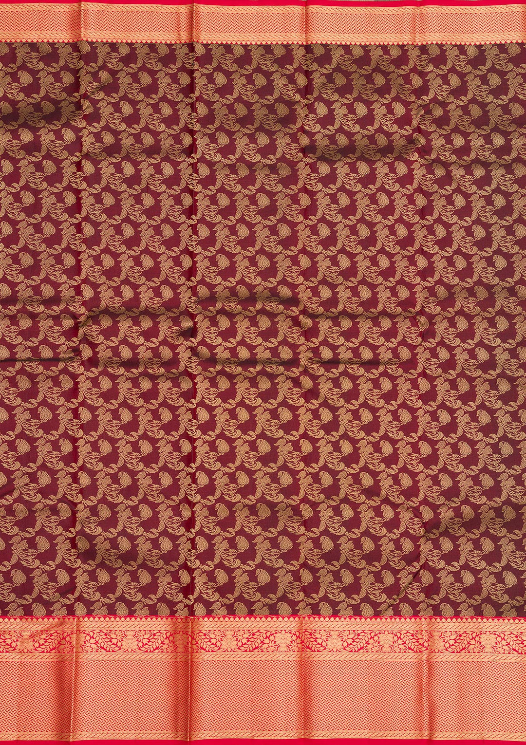 Maroon Zariwork Pure Silk Saree