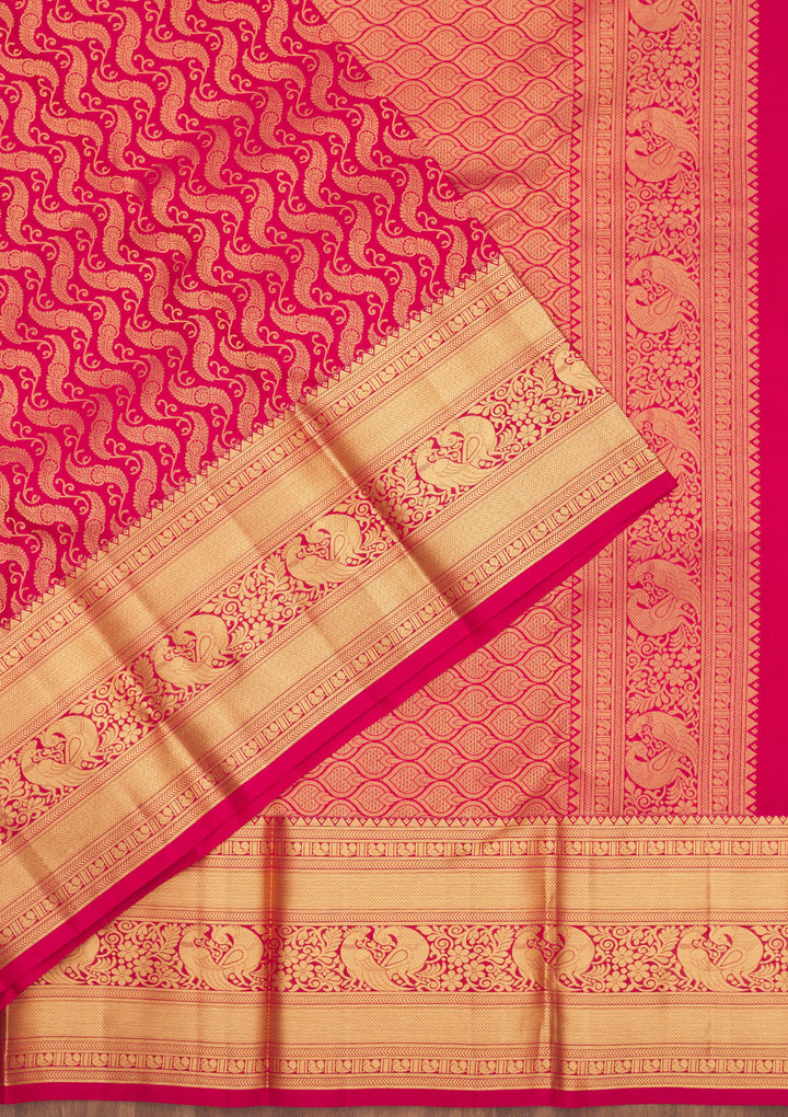 Maroon Zariwork Pure Silk Saree