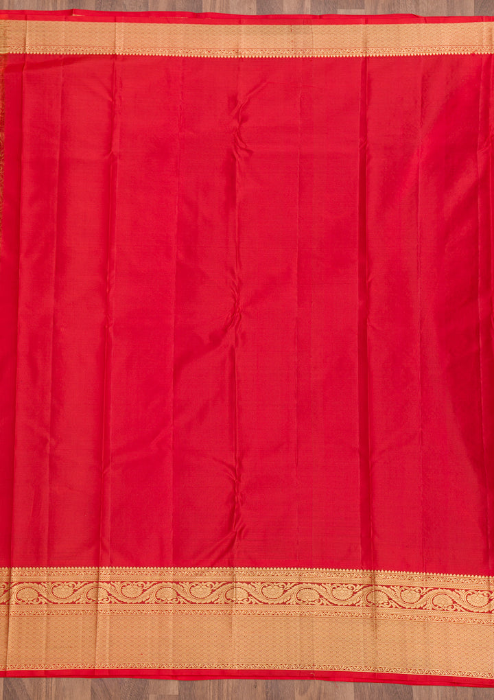 Maroon Zariwork Pure Silk Saree