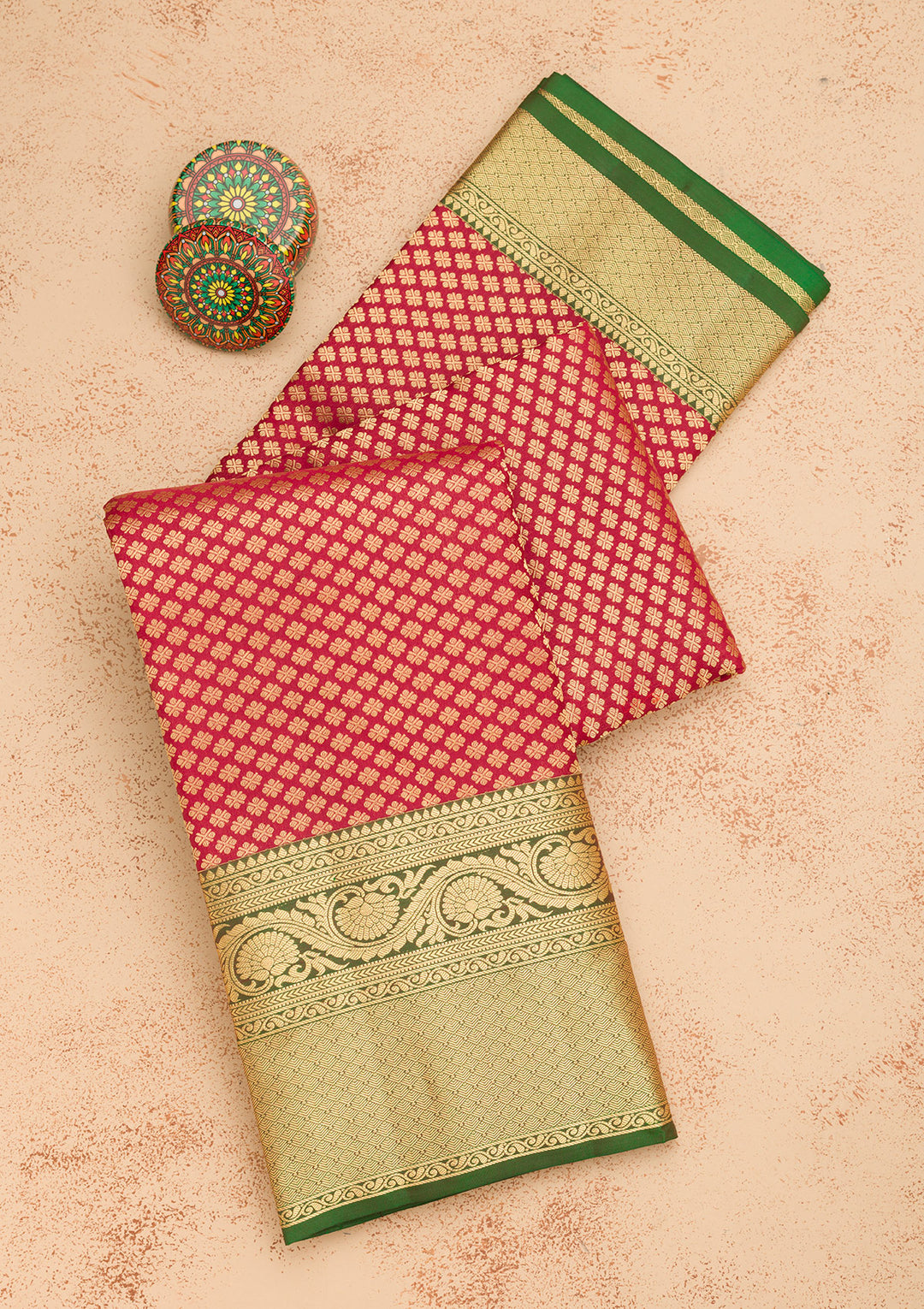 Maroon Zariwork Pure Silk Saree