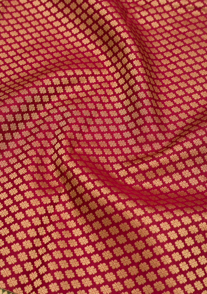Maroon Zariwork Pure Silk Saree