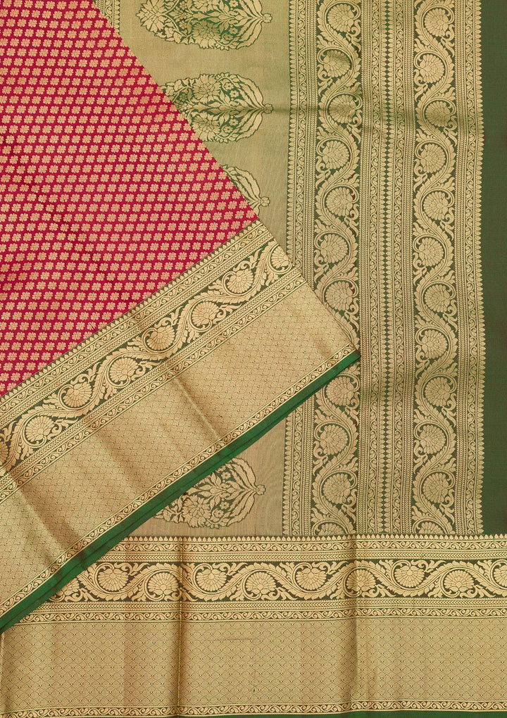 Maroon Zariwork Pure Silk Saree