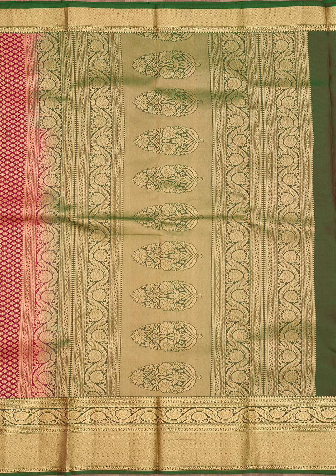 Maroon Zariwork Pure Silk Saree