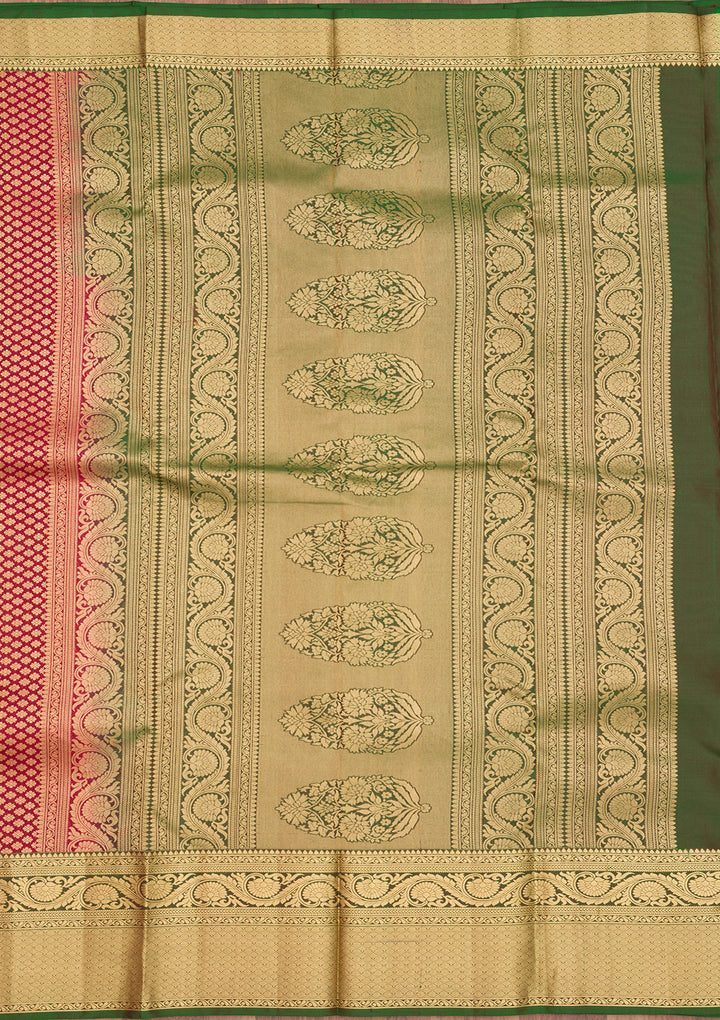 Maroon Zariwork Pure Silk Saree