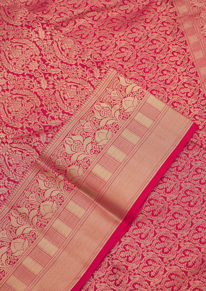 Maroon Zariwork Pure Silk Saree