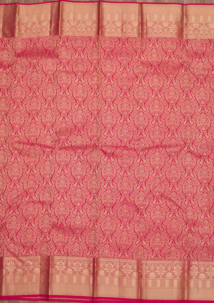 Maroon Zariwork Pure Silk Saree