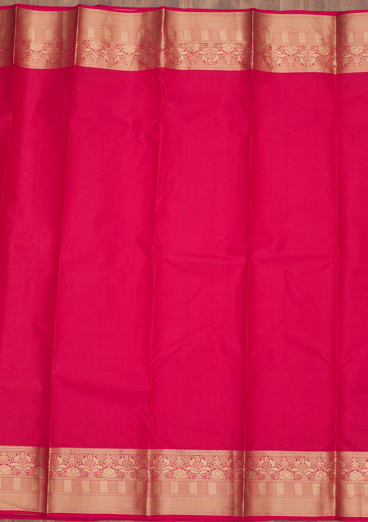 Maroon Zariwork Pure Silk Saree