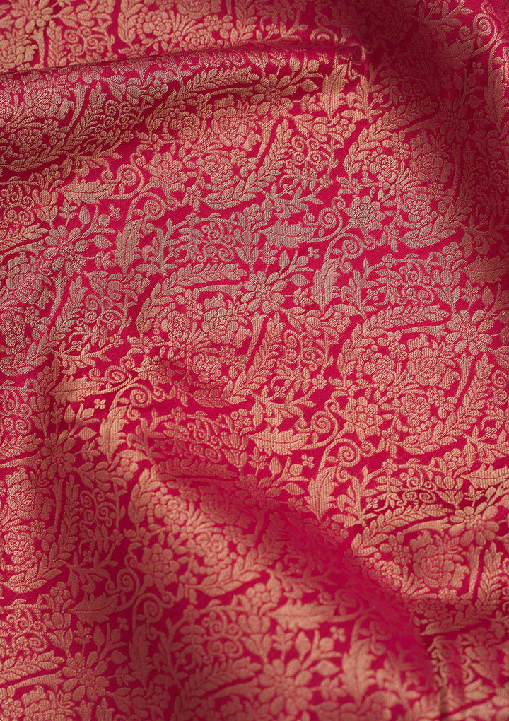 Maroon Zariwork Pure Silk Saree