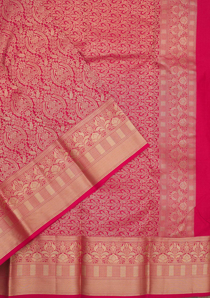 Maroon Zariwork Pure Silk Saree