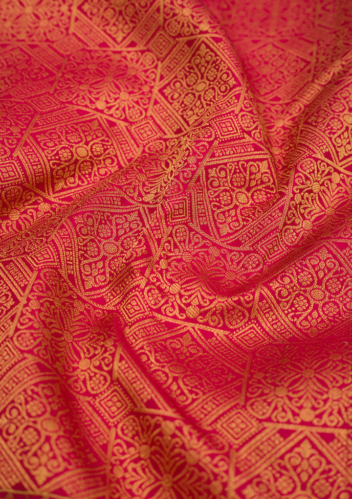 Maroon Zariwork Pure Silk Saree