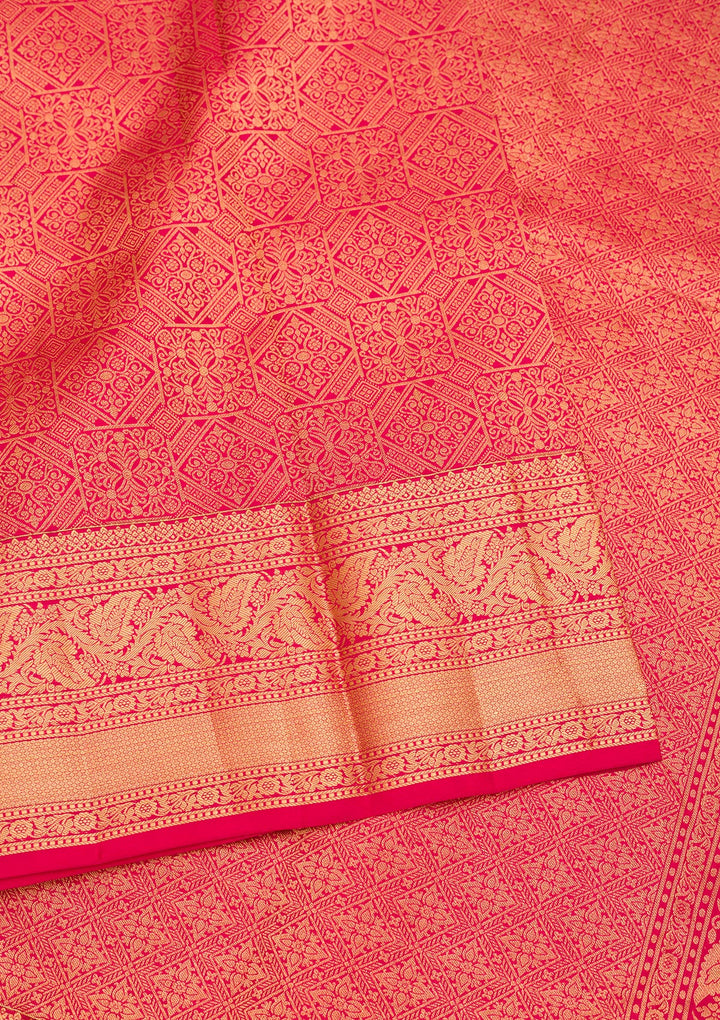 Maroon Zariwork Pure Silk Saree
